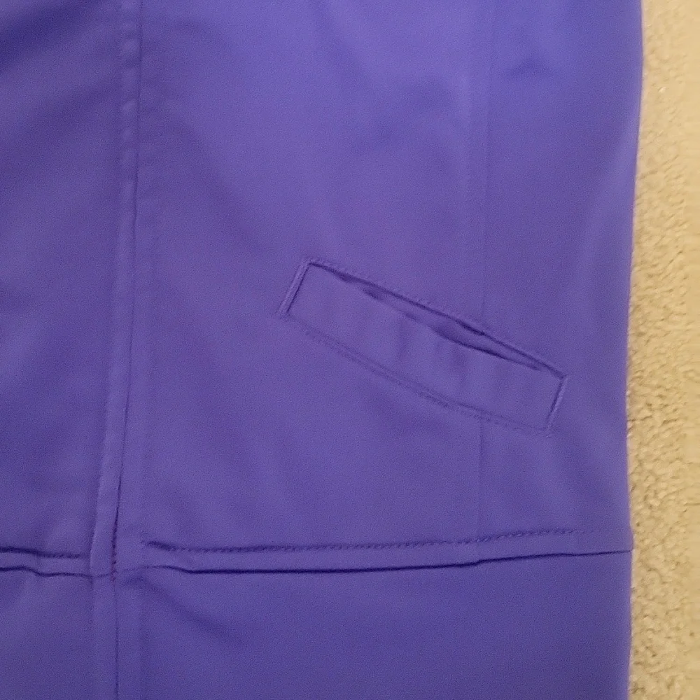 Kids purple adidas jacket with pink stripes. - Picture 6 of 7